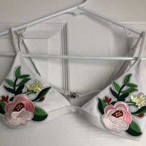 White floral bikini top
